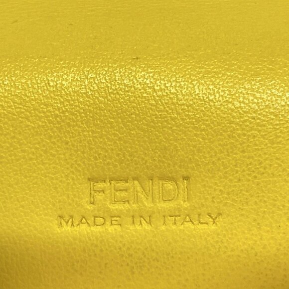 Auth FENDI - 8M0217 Brown Leather Business Card Holder - Picture 8 of 13